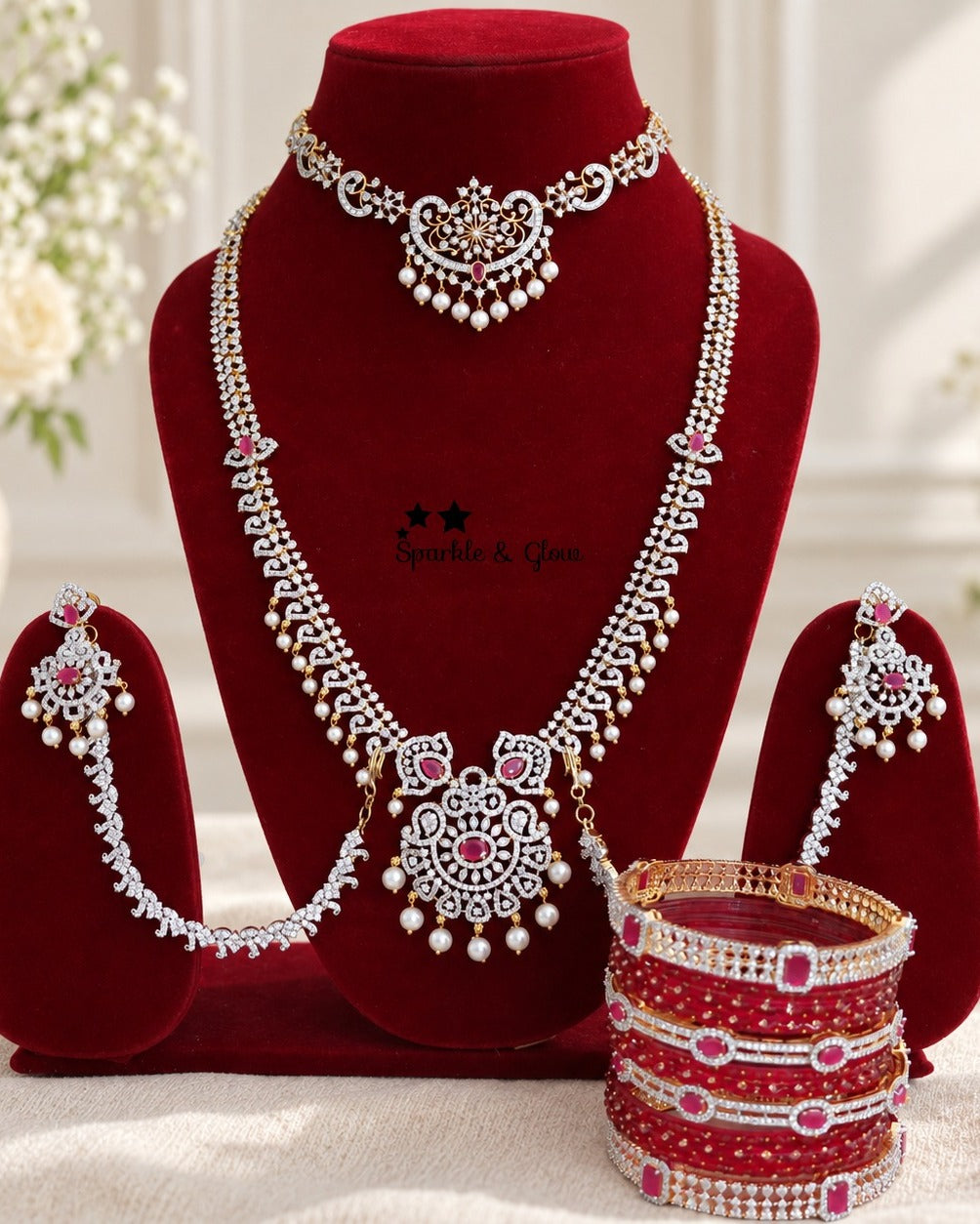 Bridal Glam That Shines From Every Angle! 👰💎
Wedding Season Sale Get 15% discount on sitewide
Get Free Gift Above 10k
Get free Domestic shipping
above 2000/- and for international its discounted shipping

1.ID L-33145,C-19353,EC-19561
2.ID L-7902,C-5977,EC-30805
3.ID L-33150,C-33124,EC-27010
4.ID L-33168,C-33158,EC-30800
5.ID L-33190,C-19351,EC-19561
6.ID L-26921,C-33123,EC-22379
7.ID L-33144,C-33174,EC-30801
8.ID L-33191,C-19352,EC-16194

visit website to place your order, link in the bio
www.sparkleandg