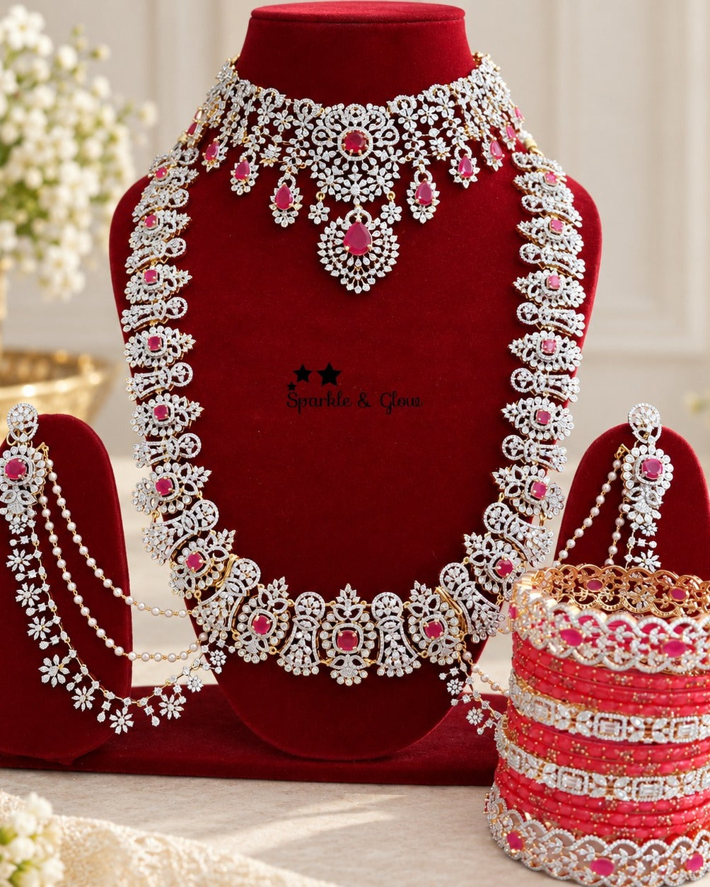 Bridal Glam That Shines From Every Angle! 👰💎
Wedding Season Sale Get 15% discount on sitewide
Get Free Gift Above 10k
Get free Domestic shipping
above 2000/- and for international its discounted shipping

1.ID L-33145,C-19353,EC-19561
2.ID L-7902,C-5977,EC-30805
3.ID L-33150,C-33124,EC-27010
4.ID L-33168,C-33158,EC-30800
5.ID L-33190,C-19351,EC-19561
6.ID L-26921,C-33123,EC-22379
7.ID L-33144,C-33174,EC-30801
8.ID L-33191,C-19352,EC-16194

visit website to place your order, link in the bio
www.sparkleandg
