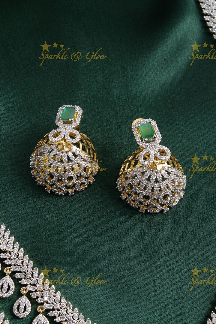 Statement AD layered haram with tikka - Green