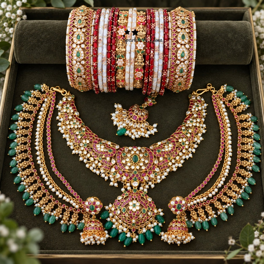 Make every bridal moment shine brighter with this gorgeous set! ✨
Wedding Season Sale Get 15% discount on sitewide
Get Free Gift Above 10k
Get free Domestic shipping
above 2000/- and for international its discounted shipping

1.ID S-27553,EC-31709,M-26869,B-14319,27159_2_4,23506
2.ID S-33476,EC-12813,M-26864,B-4878,27159_2_4,31788_2_4
3.ID S-27491,EC-24320,M-26870,B-27440_2_4,27159_2_4,31737_2_8
4.ID S-33454,EC-31699,M-27333,B-29589_2_6,29948_2_4,31741_2_4
5.ID S-27496,EC-31680,M-26868,B-26857,27141_2_4,317