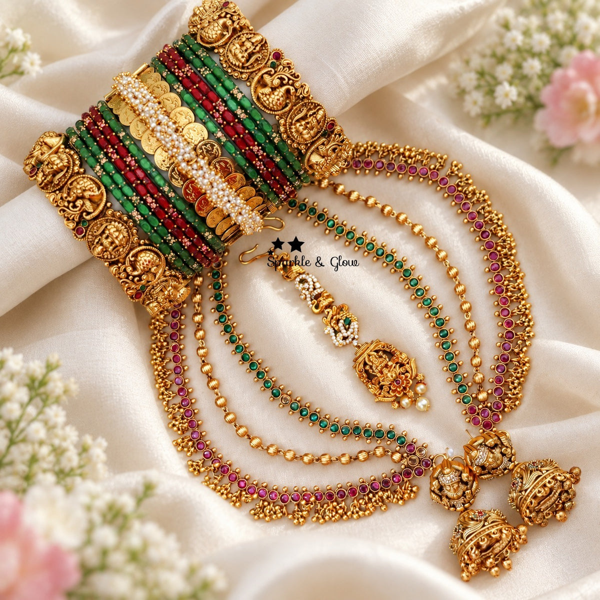 Bridal Jumukas Earchain Combo