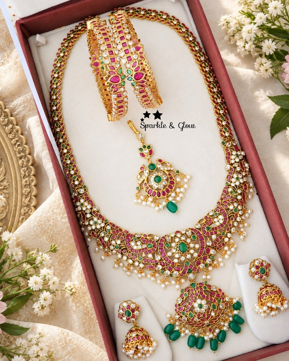 💫 “Your Bridal Glow Deserves the Timeless Beauty of Jadau! ✨”
Wedding Season Sale Get 15% discount on sitewide
Get Free Gift Above 10k
Get free Domestic shipping
above 2000/- and for international its discounted shipping

1.ID L-33475,M-29101,B-2945
2.ID L-33460,M-26869,B-33169
3.ID L-27520,M-26868,B-33169
4.ID L-33449,M-26870,B-33054_2_4
5.ID L-33451,M-27339,B-29589_2_6
6.ID L-33457,M-29101,B-14319
7.ID L-27551,M-27338,B-33057_2_6
8.ID L-29173,M-27339,B-26857
9.ID L-27497,M-26871,B-27452_2_4
10.ID L-33481