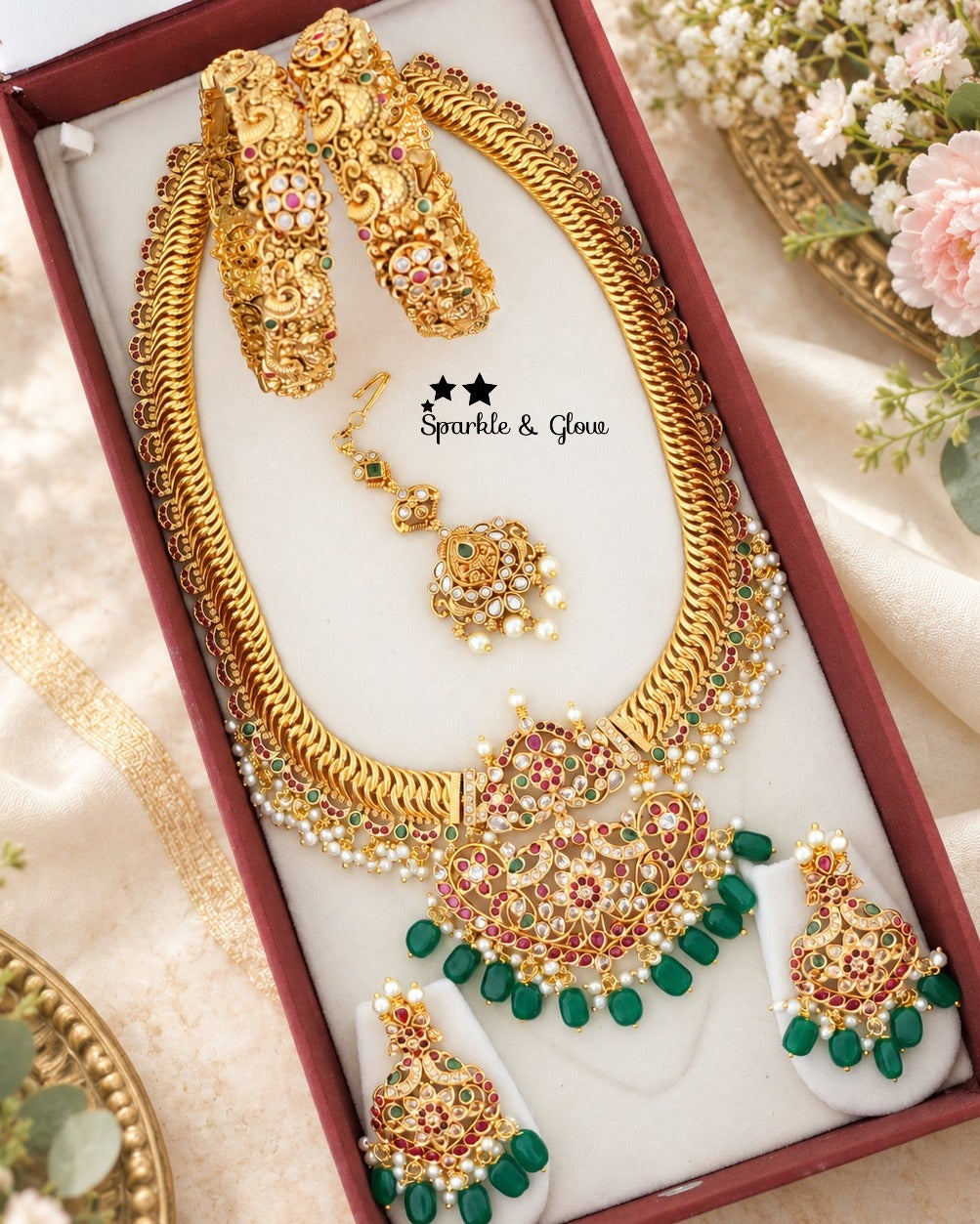 💫 “Your Bridal Glow Deserves the Timeless Beauty of Jadau! ✨”
Wedding Season Sale Get 15% discount on sitewide
Get Free Gift Above 10k
Get free Domestic shipping
above 2000/- and for international its discounted shipping

1.ID L-33475,M-29101,B-2945
2.ID L-33460,M-26869,B-33169
3.ID L-27520,M-26868,B-33169
4.ID L-33449,M-26870,B-33054_2_4
5.ID L-33451,M-27339,B-29589_2_6
6.ID L-33457,M-29101,B-14319
7.ID L-27551,M-27338,B-33057_2_6
8.ID L-29173,M-27339,B-26857
9.ID L-27497,M-26871,B-27452_2_4
10.ID L-33481