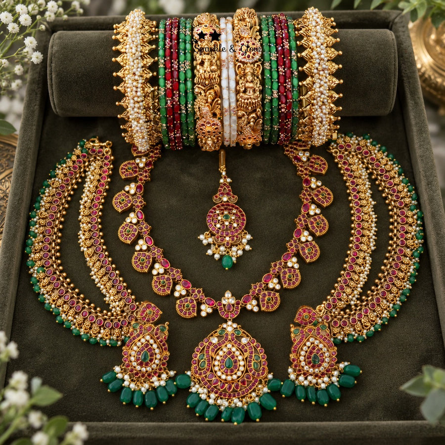 Make every bridal moment shine brighter with this gorgeous set! ✨
Wedding Season Sale Get 15% discount on sitewide
Get Free Gift Above 10k
Get free Domestic shipping
above 2000/- and for international its discounted shipping

1.ID S-27553,EC-31709,M-26869,B-14319,27159_2_4,23506
2.ID S-33476,EC-12813,M-26864,B-4878,27159_2_4,31788_2_4
3.ID S-27491,EC-24320,M-26870,B-27440_2_4,27159_2_4,31737_2_8
4.ID S-33454,EC-31699,M-27333,B-29589_2_6,29948_2_4,31741_2_4
5.ID S-27496,EC-31680,M-26868,B-26857,27141_2_4,317