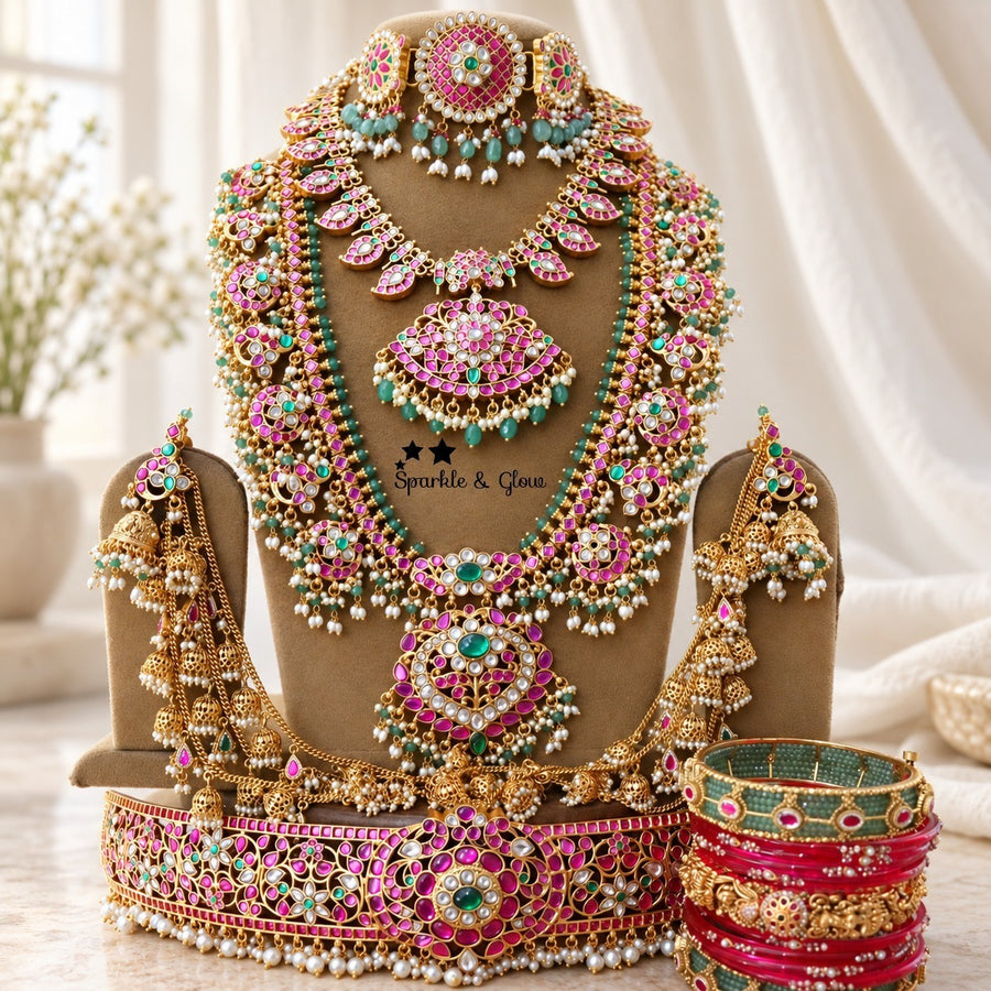 👑 Your bridal look deserves this royal sparkle!
Wedding Season Sale Get 15% discount on sitewide
Get Free Gift Above 10k
Get free Domestic shipping
above 2000/- and for international its discounted shipping

1.ID L-18097,S-24222,C-13285,EC- 28349,H-32458
2.ID L-27488,S-27548,C-33510,E-23444,EC-32639,H-33418
3.ID L-15384,C-27612,E-14539,EC-19081,H-7695

visit website to place your order, link in the bio
www.sparkleandglow.co.in
Note: We don't take orders from any other Instagram pages or WhatsApp numbers ot