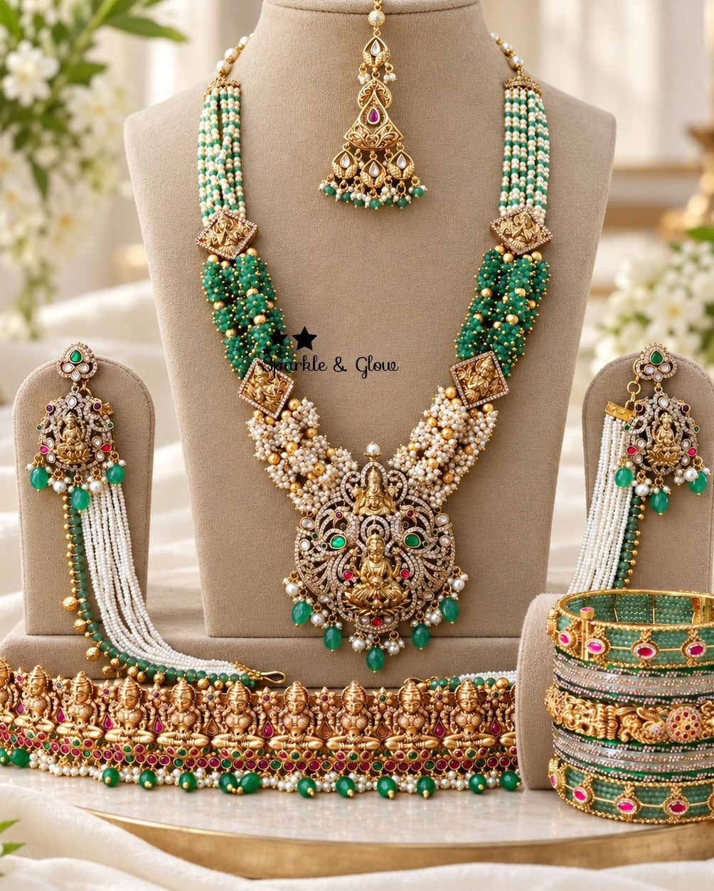 👑 Royal Temple Jewellery for Your Dream Bridal Look!
Wedding Season Sale Get 15% discount on sitewide
Get Free Gift Above 10k
Get free Domestic shipping
above 2000/- and for international its discounted shipping

1.ID L-13156,EC-10394,M- 25116,H-7695
2.ID L-27690,EC-27951,M-25122,H-31018
3.ID L-6506,EC-1098,M-25107,H-13309
4.ID L-15386,EC-27951,M- 25116,H-7695
5.ID L-15391,EC-27936,M-25122,H-15487
6.ID L-29033,EC-21551,M-29078,H-27754
7.ID L-23404,EC-27931,M- 25116,H-15487

visit website to place your orde