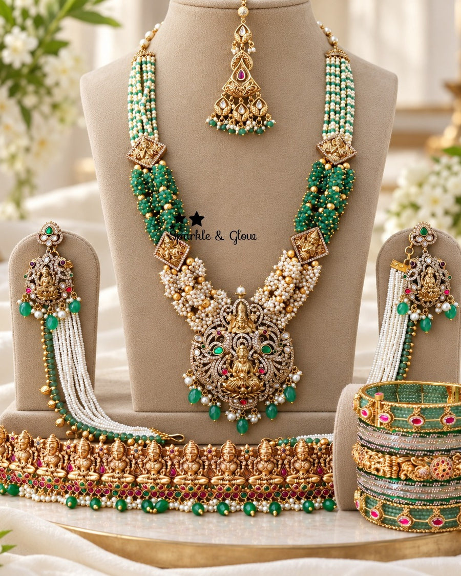 👑 Royal Temple Jewellery for Your Dream Bridal Look!
Wedding Season Sale Get 15% discount on sitewide
Get Free Gift Above 10k
Get free Domestic shipping
above 2000/- and for international its discounted shipping

1.ID L-13156,EC-10394,M- 25116,H-7695
2.ID L-27690,EC-27951,M-25122,H-31018
3.ID L-6506,EC-1098,M-25107,H-13309
4.ID L-15386,EC-27951,M- 25116,H-7695
5.ID L-15391,EC-27936,M-25122,H-15487
6.ID L-29033,EC-21551,M-29078,H-27754
7.ID L-23404,EC-27931,M- 25116,H-15487

visit website to place your orde