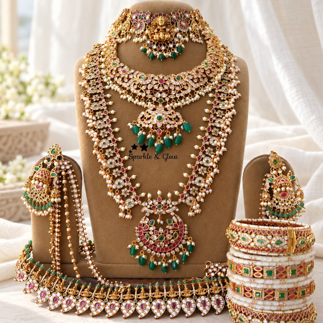 👑 Your bridal look deserves this royal sparkle!
Wedding Season Sale Get 15% discount on sitewide
Get Free Gift Above 10k
Get free Domestic shipping
above 2000/- and for international its discounted shipping

1.ID L-18097,S-24222,C-13285,EC- 28349,H-32458
2.ID L-27488,S-27548,C-33510,E-23444,EC-32639,H-33418
3.ID L-15384,C-27612,E-14539,EC-19081,H-7695

visit website to place your order, link in the bio
www.sparkleandglow.co.in
Note: We don't take orders from any other Instagram pages or WhatsApp numbers ot