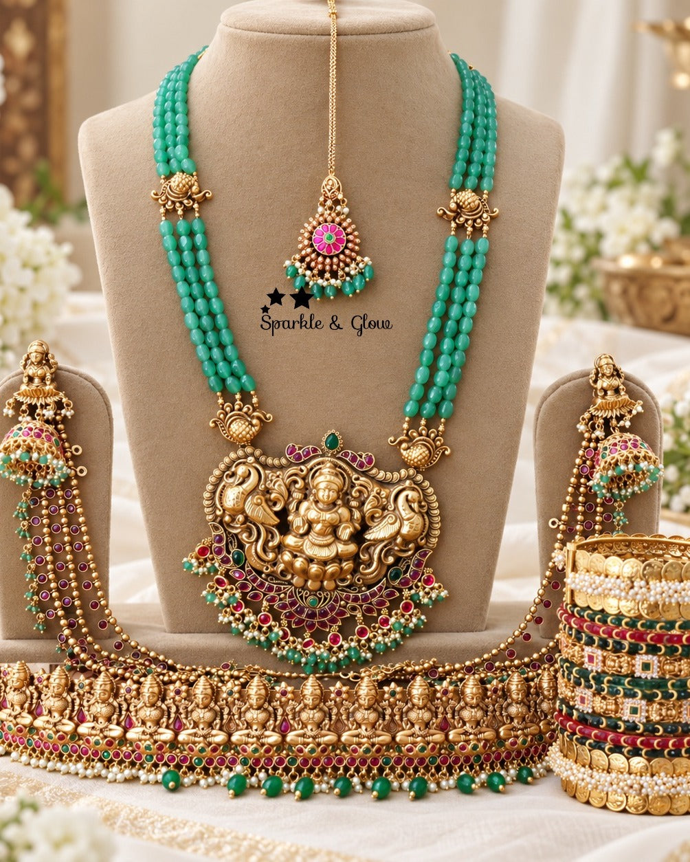 👑 Royal Temple Jewellery for Your Dream Bridal Look!
Wedding Season Sale Get 15% discount on sitewide
Get Free Gift Above 10k
Get free Domestic shipping
above 2000/- and for international its discounted shipping

1.ID L-13156,EC-10394,M- 25116,H-7695
2.ID L-27690,EC-27951,M-25122,H-31018
3.ID L-6506,EC-1098,M-25107,H-13309
4.ID L-15386,EC-27951,M- 25116,H-7695
5.ID L-15391,EC-27936,M-25122,H-15487
6.ID L-29033,EC-21551,M-29078,H-27754
7.ID L-23404,EC-27931,M- 25116,H-15487

visit website to place your orde