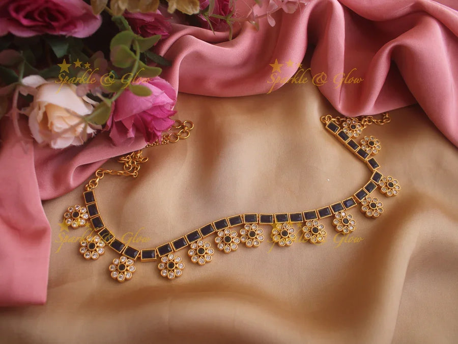 Stunning floral stone kids hipchain - Blue - Sparkle and Glow