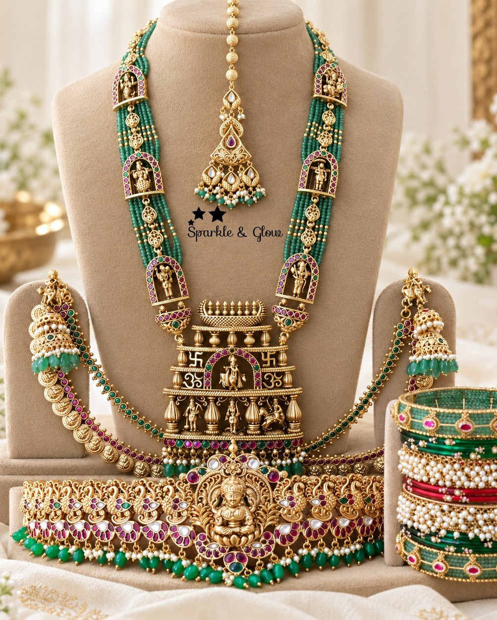 👑 Royal Temple Jewellery for Your Dream Bridal Look!
Wedding Season Sale Get 15% discount on sitewide
Get Free Gift Above 10k
Get free Domestic shipping
above 2000/- and for international its discounted shipping

1.ID L-13156,EC-10394,M- 25116,H-7695
2.ID L-27690,EC-27951,M-25122,H-31018
3.ID L-6506,EC-1098,M-25107,H-13309
4.ID L-15386,EC-27951,M- 25116,H-7695
5.ID L-15391,EC-27936,M-25122,H-15487
6.ID L-29033,EC-21551,M-29078,H-27754
7.ID L-23404,EC-27931,M- 25116,H-15487

visit website to place your orde
