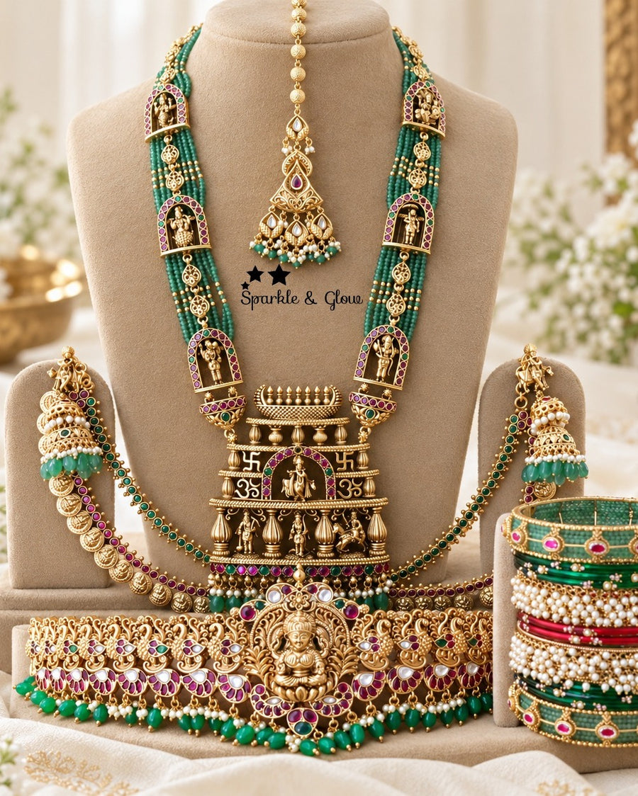 👑 Royal Temple Jewellery for Your Dream Bridal Look!
Wedding Season Sale Get 15% discount on sitewide
Get Free Gift Above 10k
Get free Domestic shipping
above 2000/- and for international its discounted shipping

1.ID L-13156,EC-10394,M- 25116,H-7695
2.ID L-27690,EC-27951,M-25122,H-31018
3.ID L-6506,EC-1098,M-25107,H-13309
4.ID L-15386,EC-27951,M- 25116,H-7695
5.ID L-15391,EC-27936,M-25122,H-15487
6.ID L-29033,EC-21551,M-29078,H-27754
7.ID L-23404,EC-27931,M- 25116,H-15487

visit website to place your orde