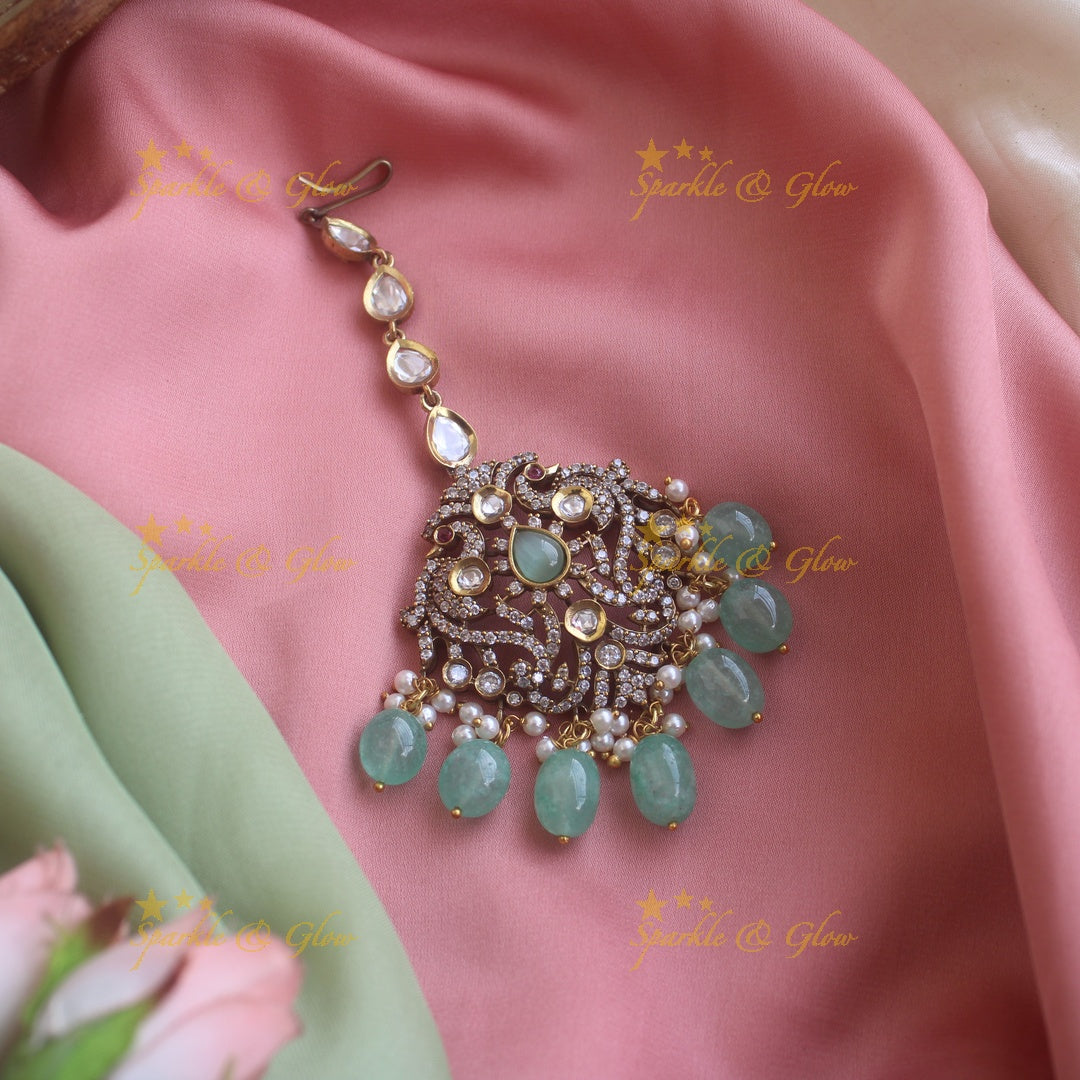 Peacock Victorain tikka -Mint Green