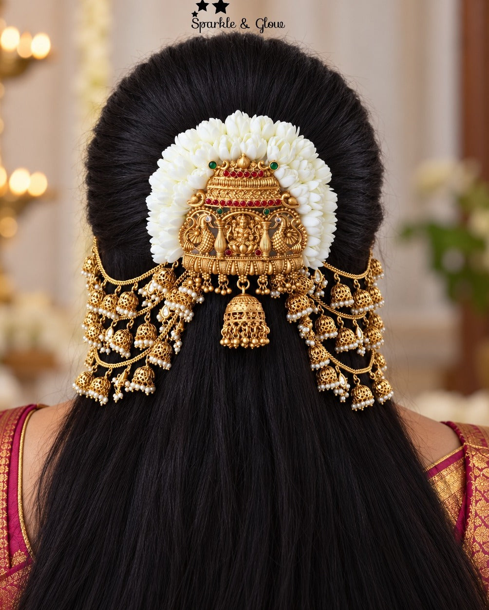 👑 "Your Bridal Hairstyle Deserves This Royal Touch!"
Wedding Season Sale Get 15% discount on sitewide
Get Free Gift Above 10k
Get free Domestic shipping
above 2000/- and for international its discounted shipping

1.ID H-34617,EC-25919
2.ID H-34661,EC-25919
3.ID H-34402,EC-25919
4.ID H-34611,EC-25919
5.ID H-34608,EC-25919
6.ID H-34662,EC-25919
7.ID H-34618,EC-25919
8.ID H-34403,EC-25919
9.ID H-34612,EC-25919

visit website to place your order, link in the bio
www.sparkleandglow.co.in
Note: We don't take ord
