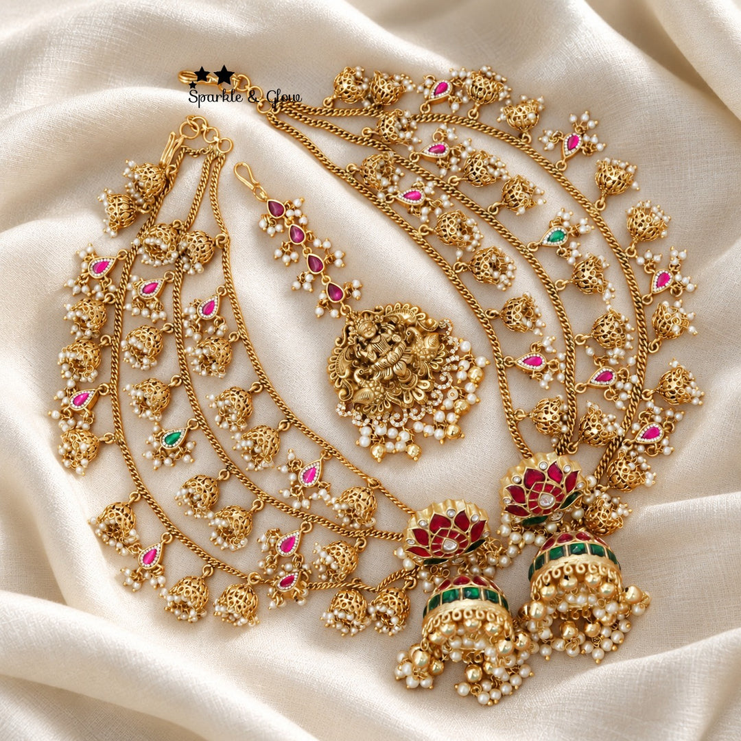 👑 The ultimate South Indian bridal jewellery combo!
Wedding Season Sale Get 20% discount on sitewide
Get Free Gift Above 10k
Get free Domestic shipping
above 2000/- and for international its discounted shipping

1.ID E-28435,EC-12951,M-12056
2.ID E-2769,EC-28349,M-34510
3.ID E-6298,EC-12305,M-25133
4.ID E-23143,EC-28326,M-25107
5.ID E-28218,EC-33322,M-27333
6.ID E-28214,EC- 32639,M-25124
7.ID E-20991,EC-19081,M-25122
8.ID E-23181,EC-23289,M-29078
9.ID E-28275,EC-31709,M-26868

visit website to place your o