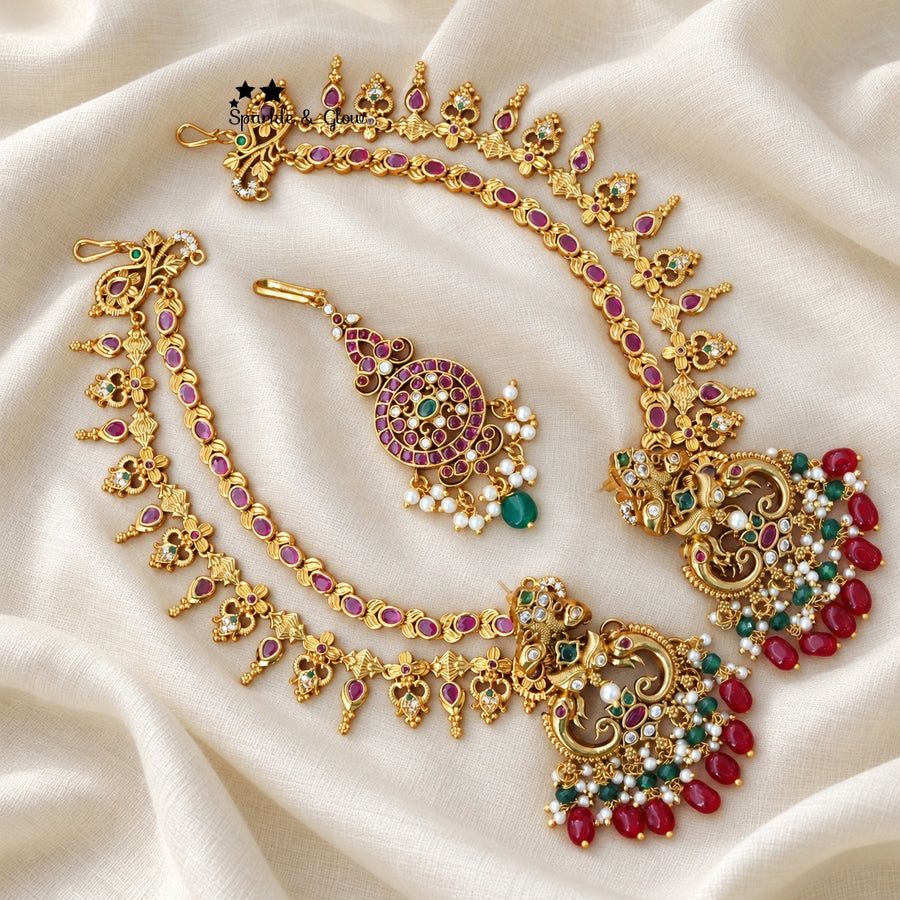👑 The ultimate South Indian bridal jewellery combo!
Wedding Season Sale Get 20% discount on sitewide
Get Free Gift Above 10k
Get free Domestic shipping
above 2000/- and for international its discounted shipping

1.ID E-28435,EC-12951,M-12056
2.ID E-2769,EC-28349,M-34510
3.ID E-6298,EC-12305,M-25133
4.ID E-23143,EC-28326,M-25107
5.ID E-28218,EC-33322,M-27333
6.ID E-28214,EC- 32639,M-25124
7.ID E-20991,EC-19081,M-25122
8.ID E-23181,EC-23289,M-29078
9.ID E-28275,EC-31709,M-26868

visit website to place your o