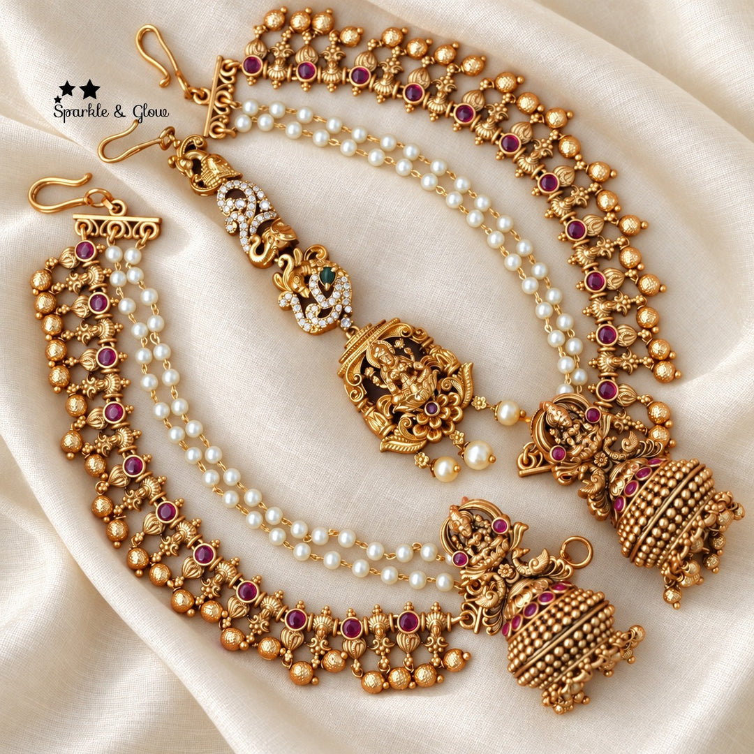 👑 The ultimate South Indian bridal jewellery combo!
Wedding Season Sale Get 20% discount on sitewide
Get Free Gift Above 10k
Get free Domestic shipping
above 2000/- and for international its discounted shipping

1.ID E-28435,EC-12951,M-12056
2.ID E-2769,EC-28349,M-34510
3.ID E-6298,EC-12305,M-25133
4.ID E-23143,EC-28326,M-25107
5.ID E-28218,EC-33322,M-27333
6.ID E-28214,EC- 32639,M-25124
7.ID E-20991,EC-19081,M-25122
8.ID E-23181,EC-23289,M-29078
9.ID E-28275,EC-31709,M-26868

visit website to place your o