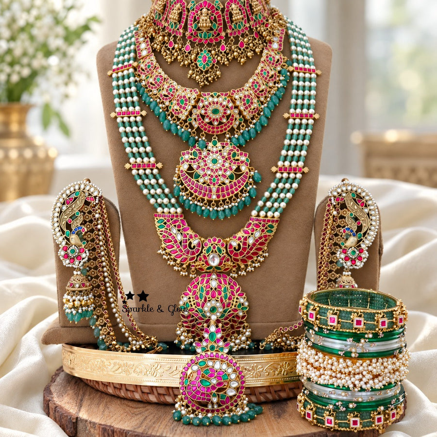 "POV: You Just Found Your Dream Jadau Bridal Set! 😍✨"
Wedding Season Sale Get 20% discount on sitewide
Get Free Gift Above 10k
Get free Domestic shipping
above 2000/- and for international its discounted shipping

1.ID L-23722,S-19657,C-11074,E-24929,EC-16518,H-34411
2.ID L-22660,S- 22645,C-22699,E-25850,EC-24929,H-34412
3.ID L-10026,S-21647,C-6498,E-20918,EC-27931,H-34411

visit website to place your order, link in the bio
www.sparkleandglow.co.in
Note: We don't take orders from any other Instagram pages 