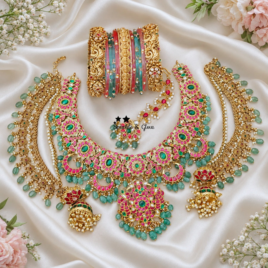 💚 One Jadau Set, Endless Royal Compliments! 😍
Wedding Season Sale Get 20% discount on sitewide
Get Free Gift Above 10k
Get free Domestic shipping
above 2000/- and for international its discounted shipping

1.ID S-22644,E-15893,EC-818,M-25122,B-23506,27432_2_4,27145_2_4
2.ID S-22658,E-15893,EC-31703,M-30661,B-23506,27432_2_4,27141_2_4
3.ID S-22650,E-2769,EC-34484,M-29023,B-27432_2_4,14319, 29877_2_4
4.ID S-22645,E-2769,EC-31680,M-27756,B-23506,27432_2_4,27145_2_4
5.ID S-22656,E-22682,EC-31680,B-26855,31739
