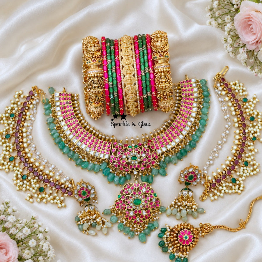💚 One Jadau Set, Endless Royal Compliments! 😍
Wedding Season Sale Get 20% discount on sitewide
Get Free Gift Above 10k
Get free Domestic shipping
above 2000/- and for international its discounted shipping

1.ID S-22644,E-15893,EC-818,M-25122,B-23506,27432_2_4,27145_2_4
2.ID S-22658,E-15893,EC-31703,M-30661,B-23506,27432_2_4,27141_2_4
3.ID S-22650,E-2769,EC-34484,M-29023,B-27432_2_4,14319, 29877_2_4
4.ID S-22645,E-2769,EC-31680,M-27756,B-23506,27432_2_4,27145_2_4
5.ID S-22656,E-22682,EC-31680,B-26855,31739