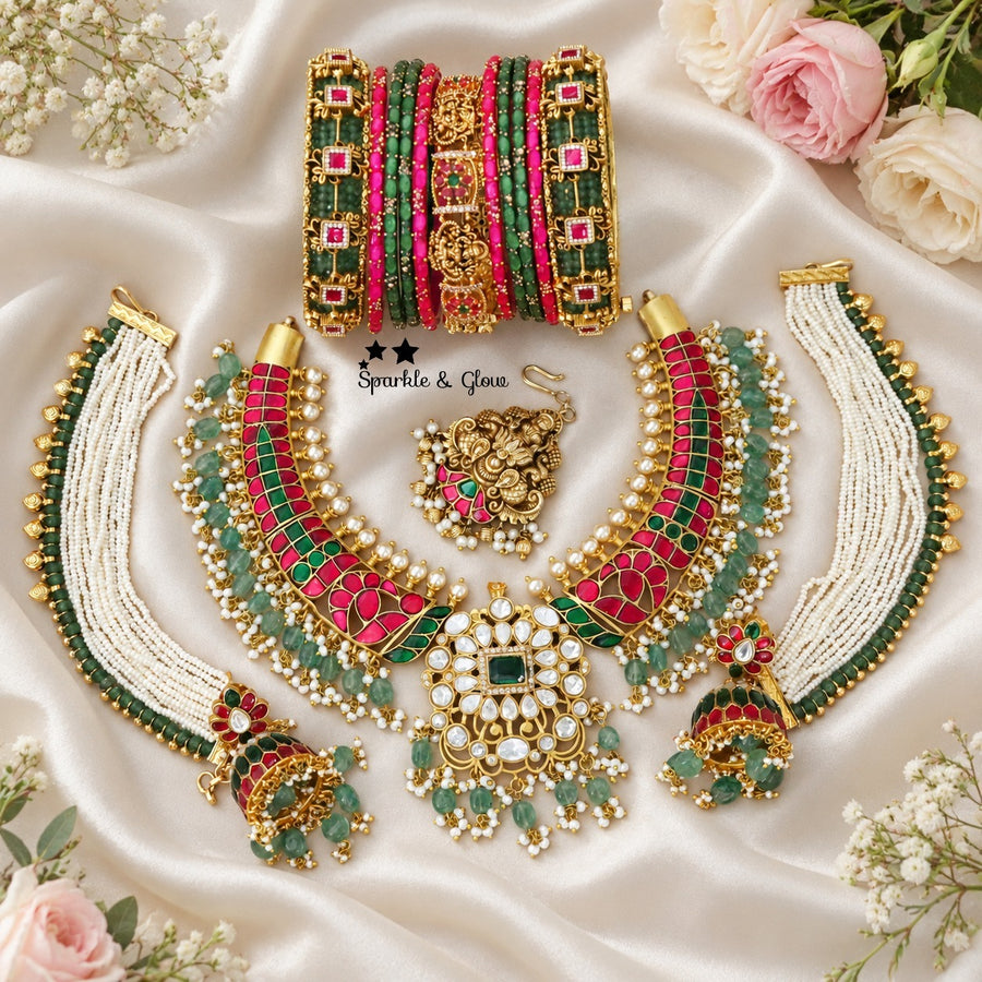 💚 One Jadau Set, Endless Royal Compliments! 😍
Wedding Season Sale Get 20% discount on sitewide
Get Free Gift Above 10k
Get free Domestic shipping
above 2000/- and for international its discounted shipping

1.ID S-22644,E-15893,EC-818,M-25122,B-23506,27432_2_4,27145_2_4
2.ID S-22658,E-15893,EC-31703,M-30661,B-23506,27432_2_4,27141_2_4
3.ID S-22650,E-2769,EC-34484,M-29023,B-27432_2_4,14319, 29877_2_4
4.ID S-22645,E-2769,EC-31680,M-27756,B-23506,27432_2_4,27145_2_4
5.ID S-22656,E-22682,EC-31680,B-26855,31739