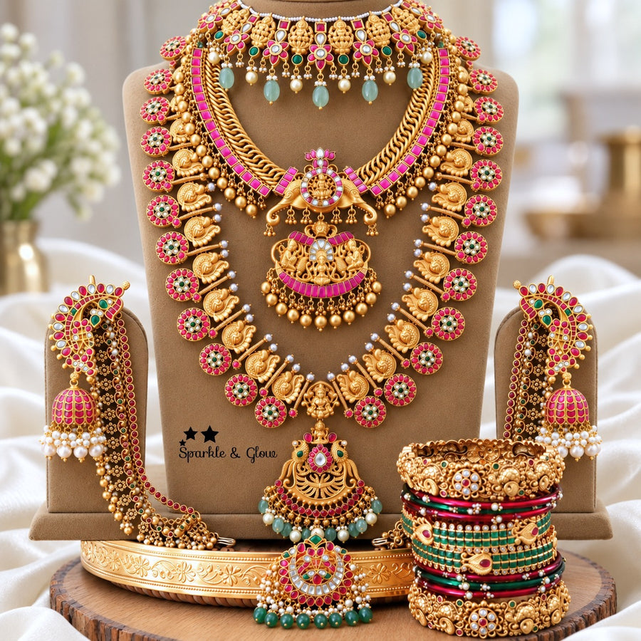 "POV: You Just Found Your Dream Jadau Bridal Set! 😍✨"
Wedding Season Sale Get 20% discount on sitewide
Get Free Gift Above 10k
Get free Domestic shipping
above 2000/- and for international its discounted shipping

1.ID L-23722,S-19657,C-11074,E-24929,EC-16518,H-34411
2.ID L-22660,S- 22645,C-22699,E-25850,EC-24929,H-34412
3.ID L-10026,S-21647,C-6498,E-20918,EC-27931,H-34411

visit website to place your order, link in the bio
www.sparkleandglow.co.in
Note: We don't take orders from any other Instagram pages 