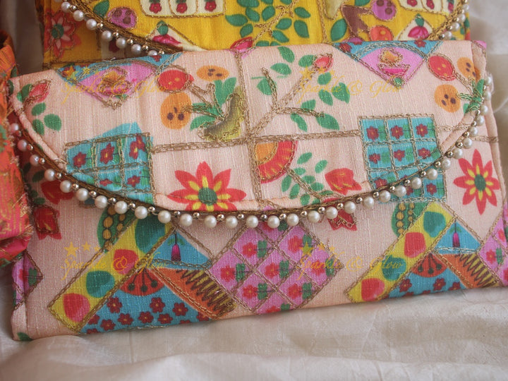 Digital print 8.5*5 inch clutch return gifts