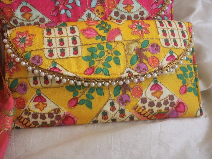 Digital print 8.5*5 inch clutch return gifts