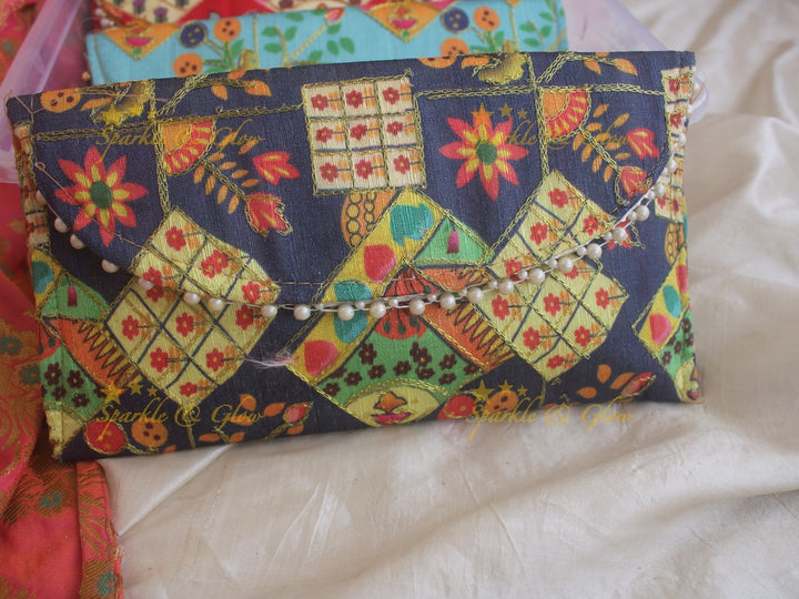 Digital print 8.5*5 inch clutch return gifts