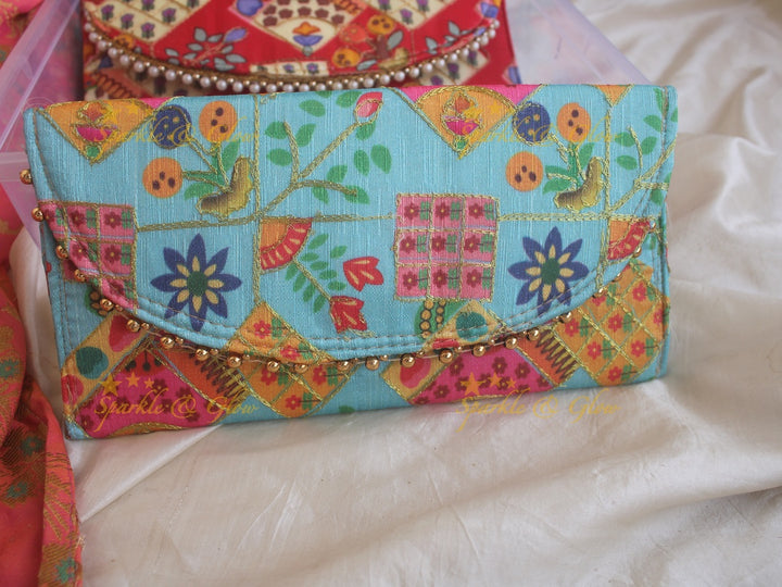 Digital print 8.5*5 inch clutch return gifts