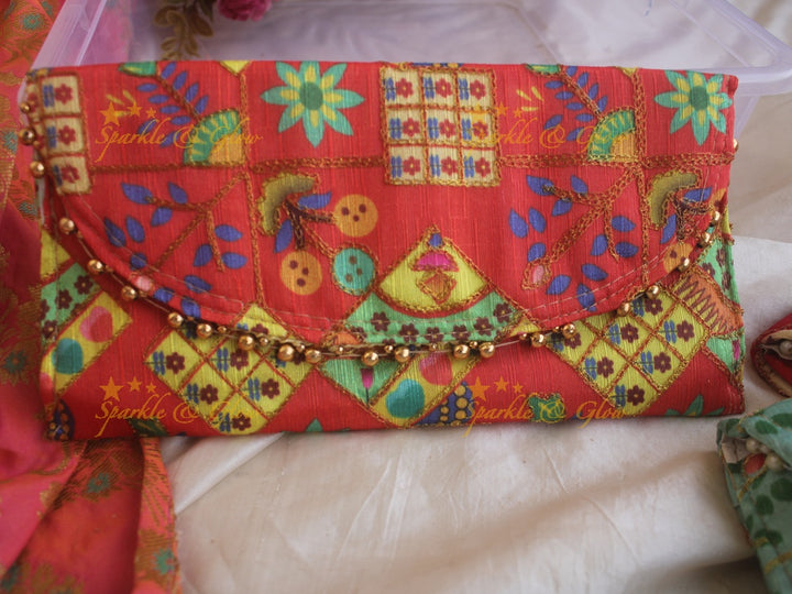 Digital print 8.5*5 inch clutch return gifts
