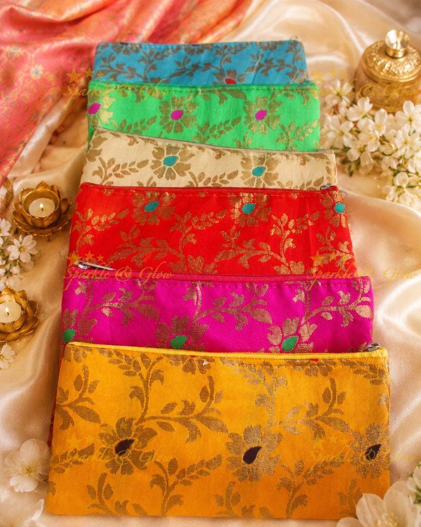 Brocade 10x5 Inch Pouch for Return Gifts- Set of 10pcs