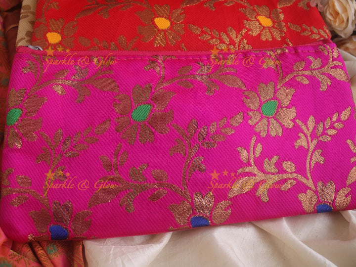 Brocade 10*5 inch pouch return gifts