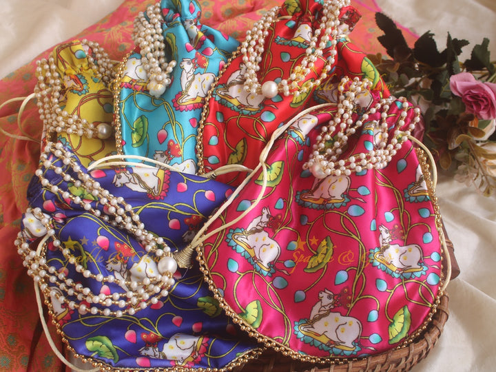 Pichwai 8.5*8 inch potli bags