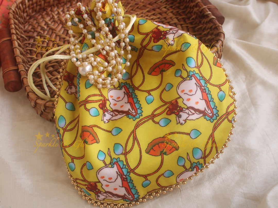 Pichwai 8.5*8 inch potli bags