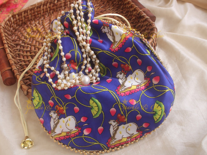 Pichwai 8.5*8 inch potli bags
