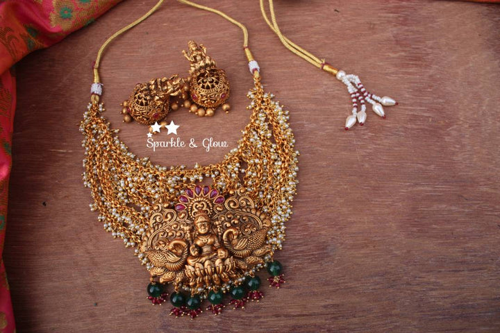 Gold alike polished nagas pearl necklace