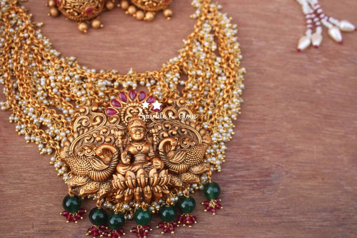 Gold alike polished nagas pearl necklace