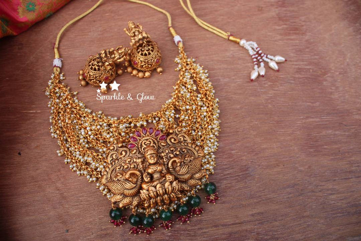 Gold alike polished nagas pearl necklace