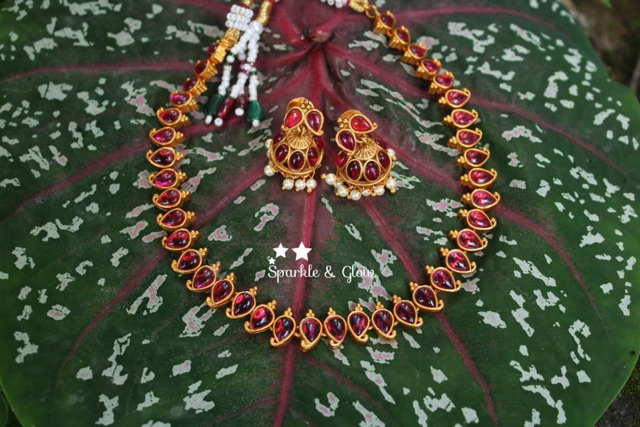Budget friendly kemp stones mango necklace - Kemp - Sparkle and Glow