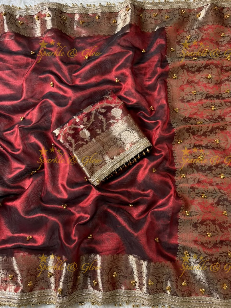 Exquisite Banarasi Ghungroo Saree for Grand Occasions