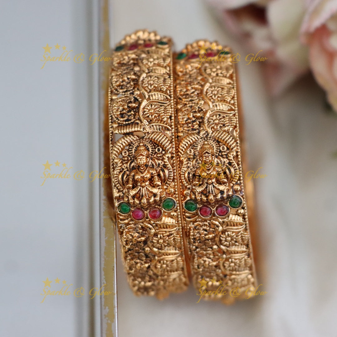 Captivating Temple Design Bangles for Weddings