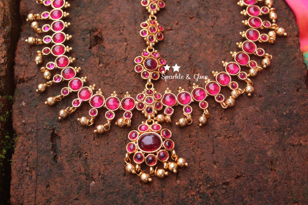 Bridal three sided kemp maang tikka