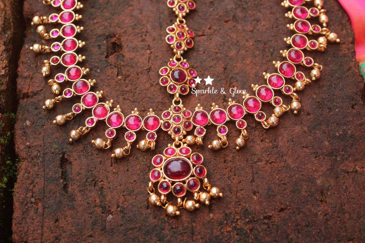 Bridal three sided kemp maang tikka