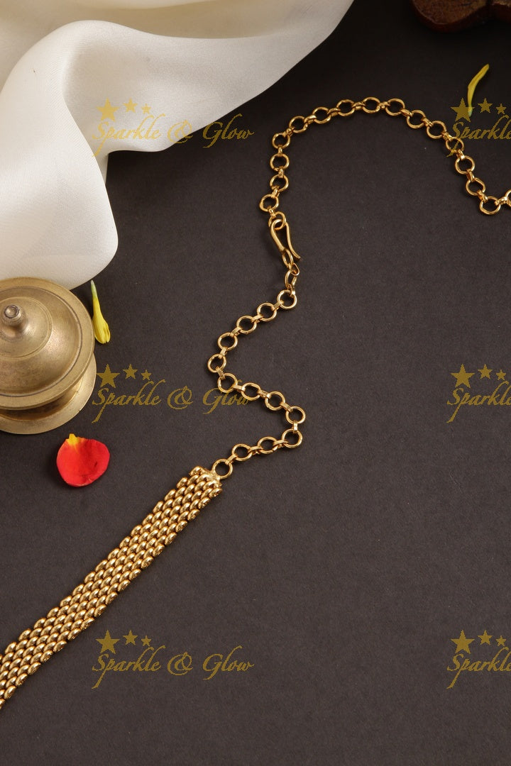 Glorious Lakshmi carved hipchain with cz stones
