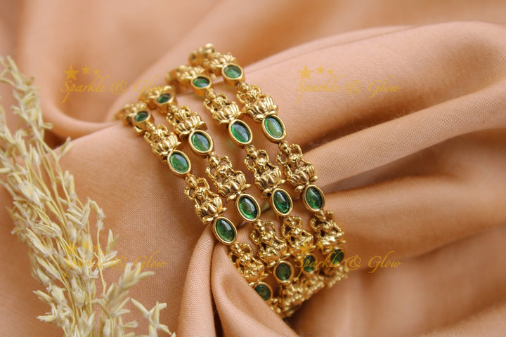 Exclusive Lakshmi oval shape ruby bangle two pairs,  red ,  2.4