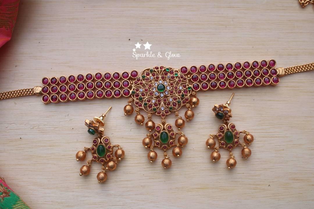 kemp stones non idol high neck choker - Kemp - Sparkle and Glow