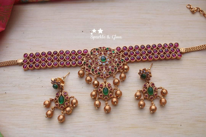 kemp stones non idol high neck choker - Kemp - Sparkle and Glow