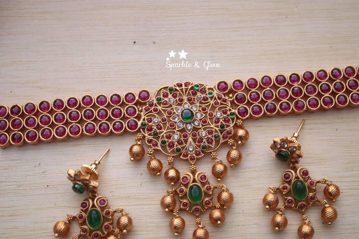 kemp stones non idol high neck choker - Kemp - Sparkle and Glow