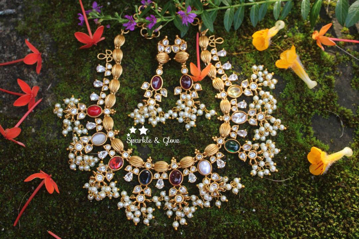 Statement navarathna stone premium quality matte gutta pusualu